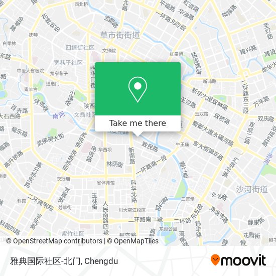 雅典国际社区-北门 map