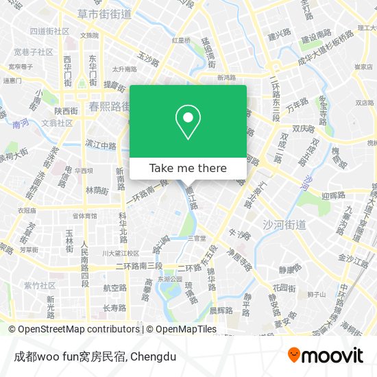 成都woo fun窝房民宿 map