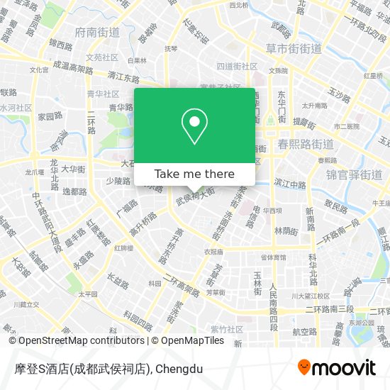 摩登S酒店(成都武侯祠店) map