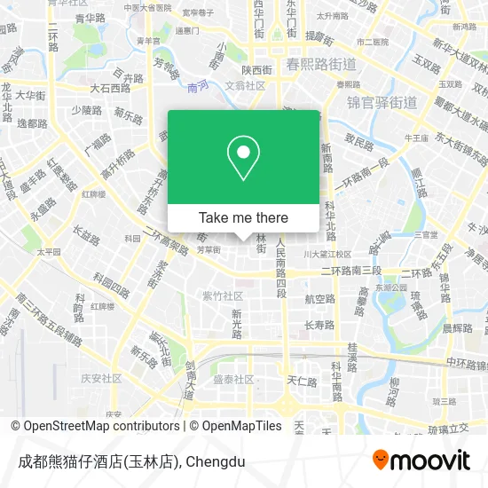 成都熊猫仔酒店(玉林店) map