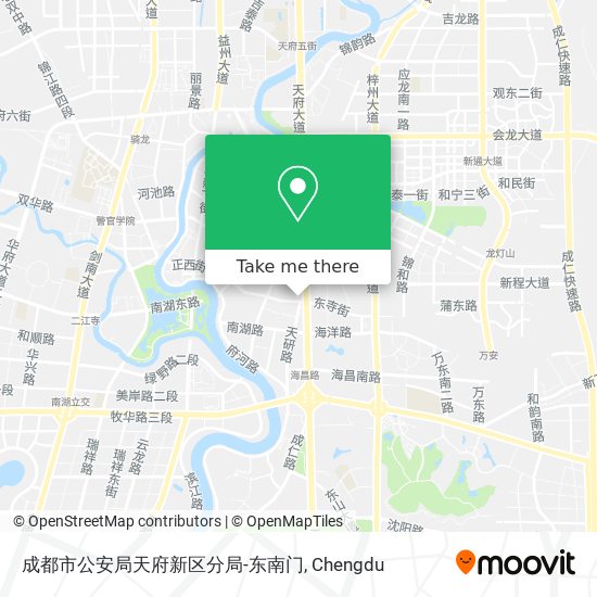 How To Get To 成都市公安局天府新区分局 东南门in 成都市by Bus Or Metro