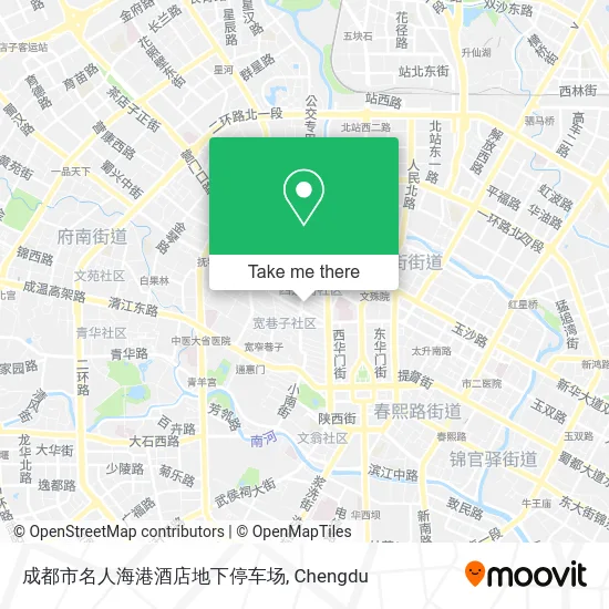 成都市名人海港酒店地下停车场 map