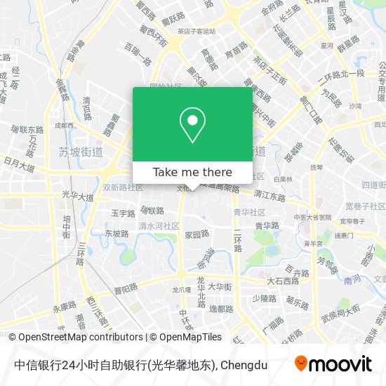 中信银行24小时自助银行(光华馨地东) map