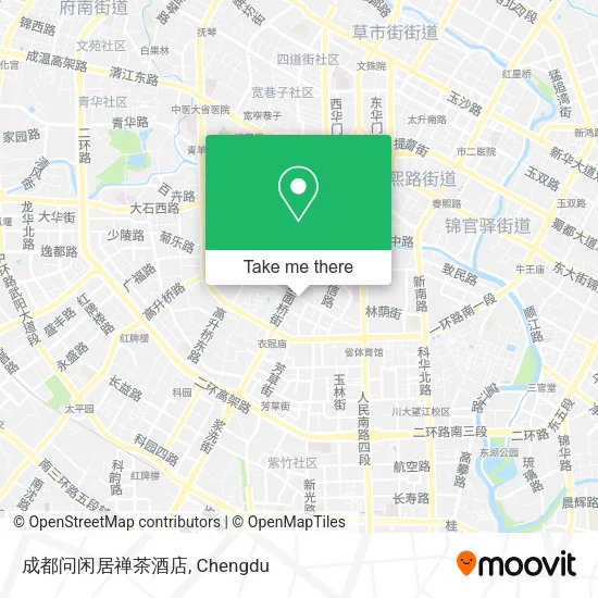 成都问闲居禅茶酒店 map
