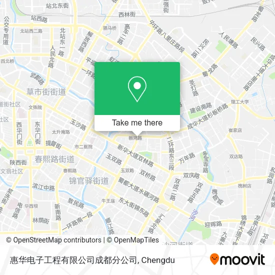 惠华电子工程有限公司成都分公司 map
