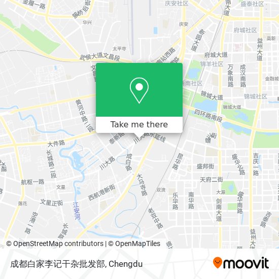 成都白家李记干杂批发部 map
