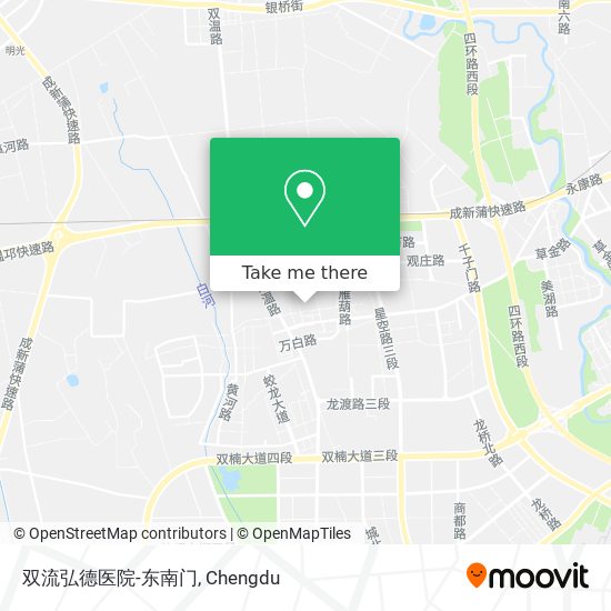 双流弘德医院-东南门 map