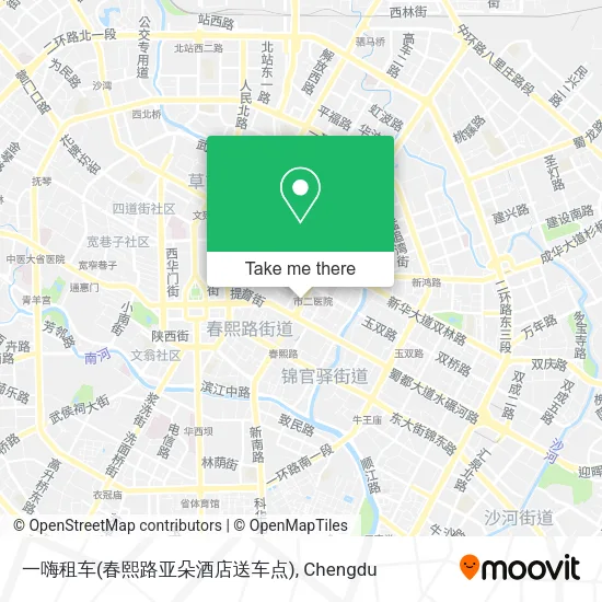 一嗨租车(春熙路亚朵酒店送车点) map