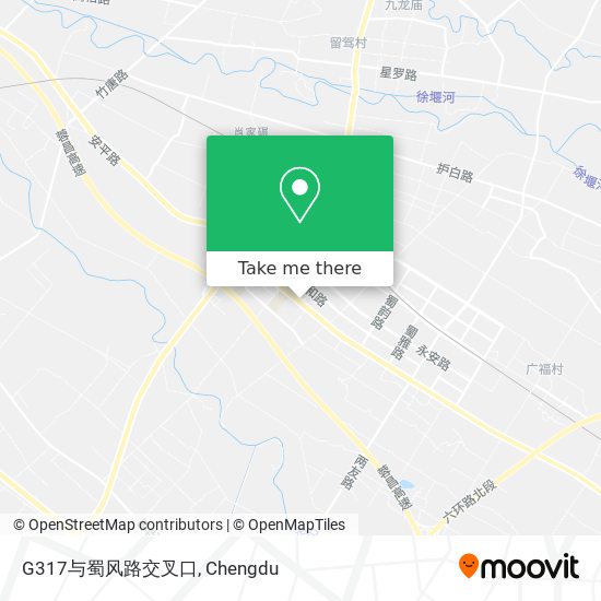 G317与蜀风路交叉口 map