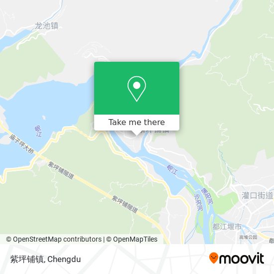 紫坪铺镇 map