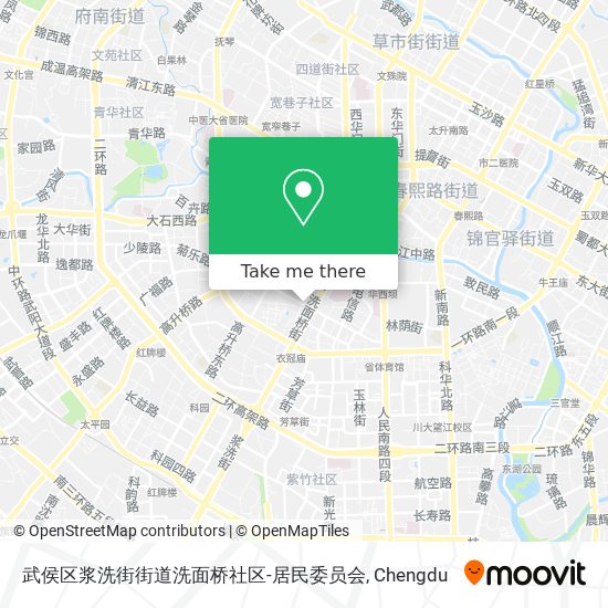 武侯区浆洗街街道洗面桥社区-居民委员会 map