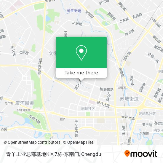 青羊工业总部基地K区7栋-东南门 map