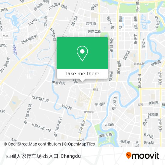西蜀人家停车场-出入口 map