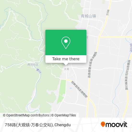 758路(大观镇-万春公交站) map