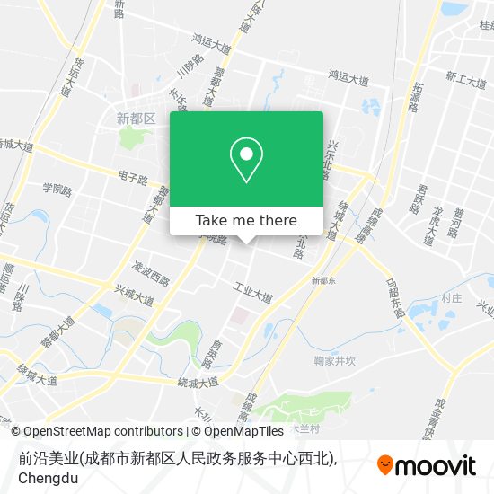 前沿美业(成都市新都区人民政务服务中心西北) map