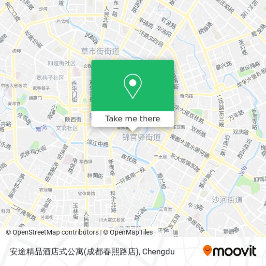 安途精品酒店式公寓(成都春熙路店) map