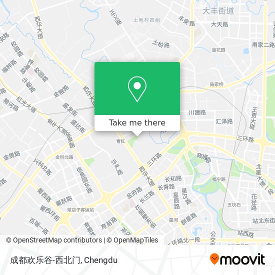成都欢乐谷-西北门 map