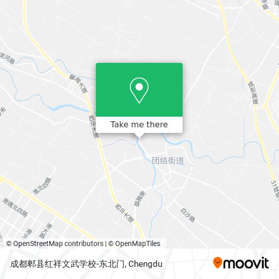 成都郫县红祥文武学校-东北门 map