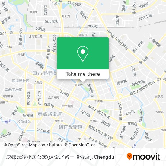 成都云端小居公寓(建设北路一段分店) map