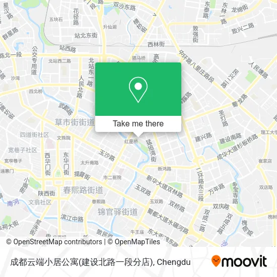 成都云端小居公寓(建设北路一段分店) map