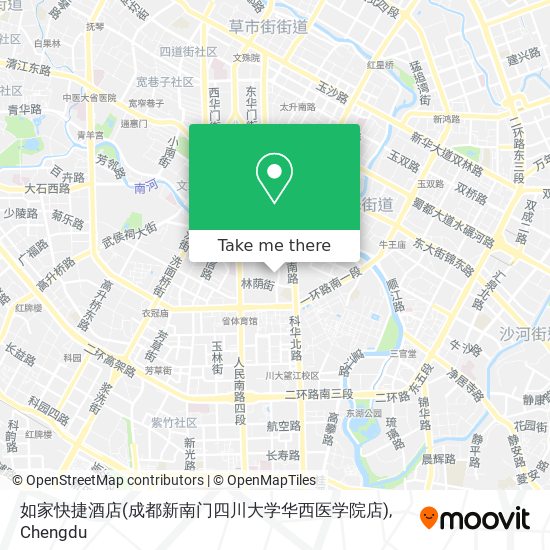 如家快捷酒店(成都新南门四川大学华西医学院店) map