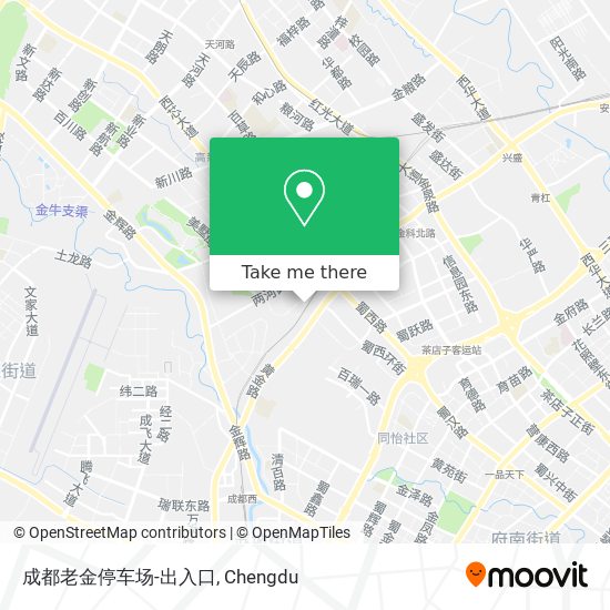 成都老金停车场-出入口 map