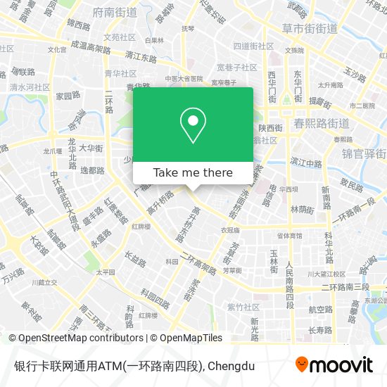 银行卡联网通用ATM(一环路南四段) map