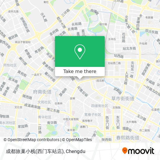 成都旅巢小栈(西门车站店) map