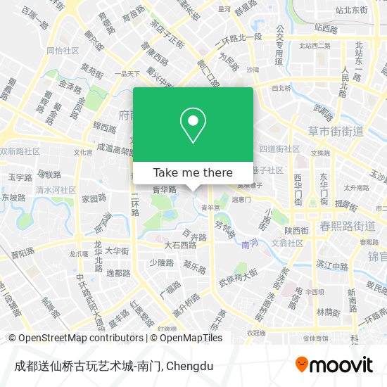 成都送仙桥古玩艺术城-南门 map