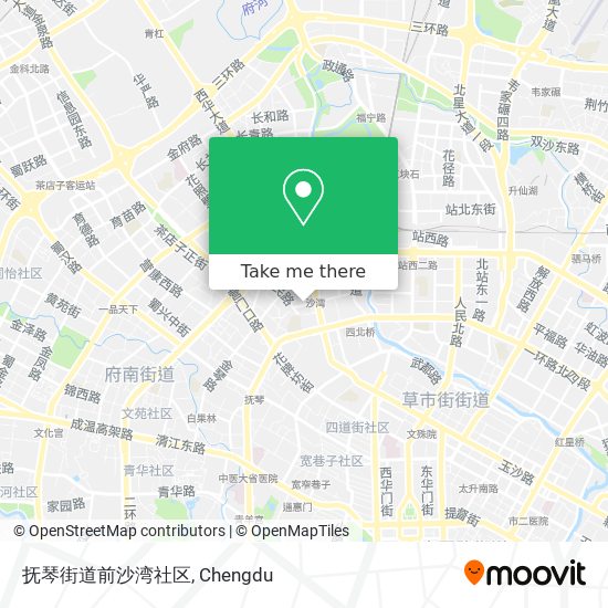 抚琴街道前沙湾社区 map