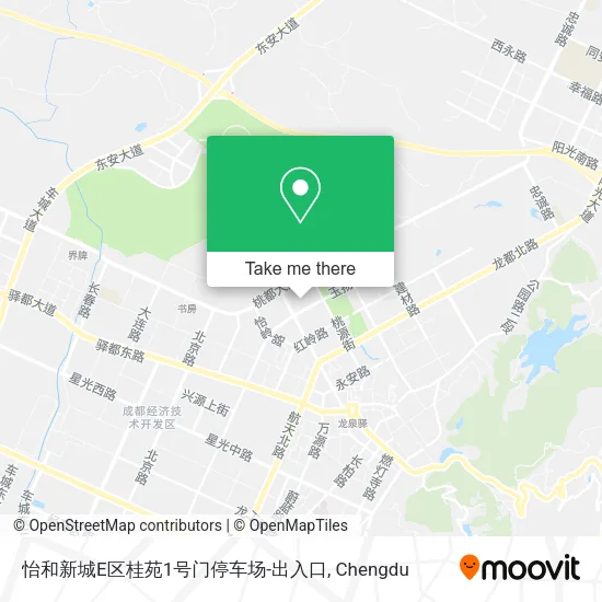 怡和新城E区桂苑1号门停车场-出入口 map