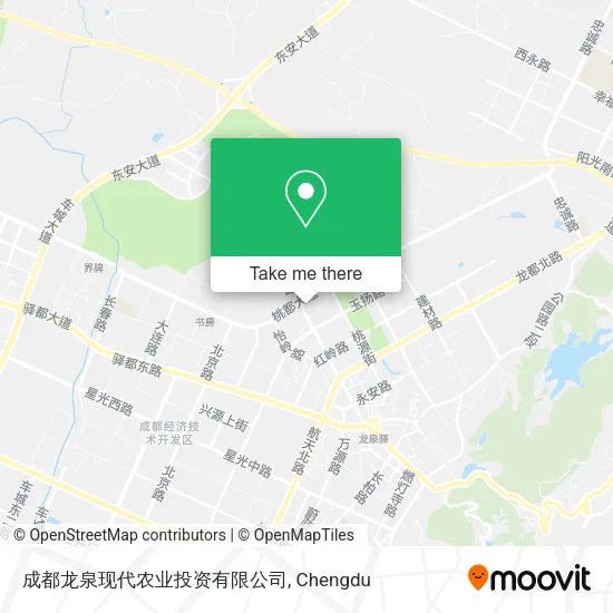 成都龙泉现代农业投资有限公司 map