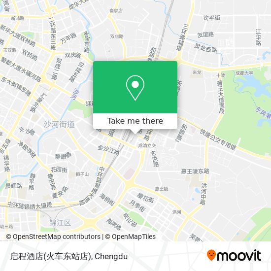 启程酒店(火车东站店) map