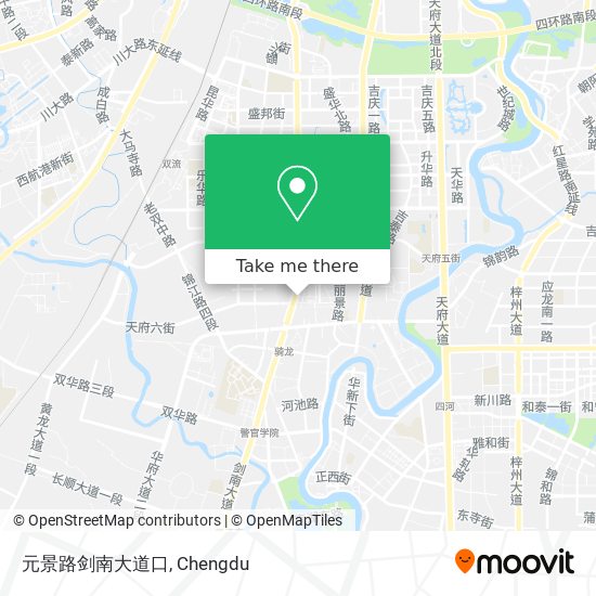 元景路剑南大道口 map