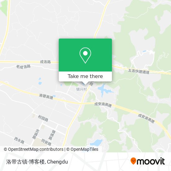 洛带古镇-博客楼 map