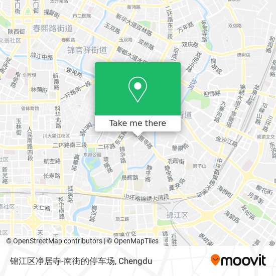 锦江区净居寺-南街的停车场 map