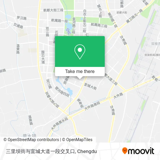 三里坝街与宜城大道一段交叉口 map