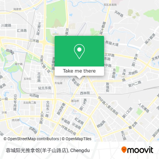蓉城阳光推拿馆(羊子山路店) map
