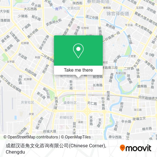 成都汉语角文化咨询有限公司(Chinese Corner) map