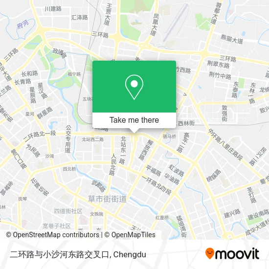 二环路与小沙河东路交叉口 map