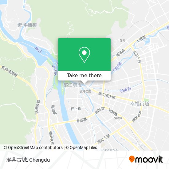 灌县古城 map
