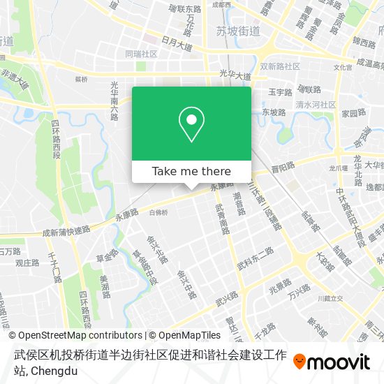 武侯区机投桥街道半边街社区促进和谐社会建设工作站 map
