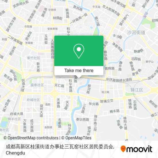成都高新区桂溪街道办事处三瓦窑社区居民委员会 map