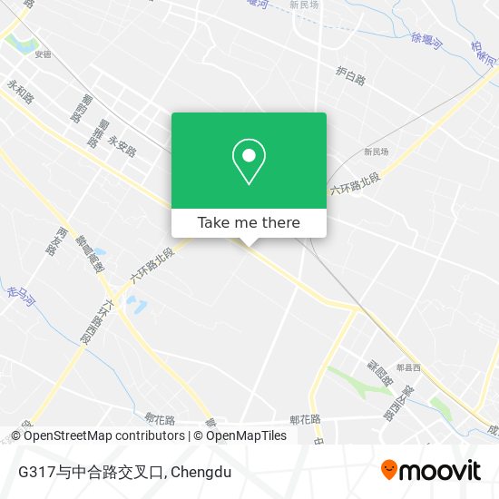 G317与中合路交叉口 map