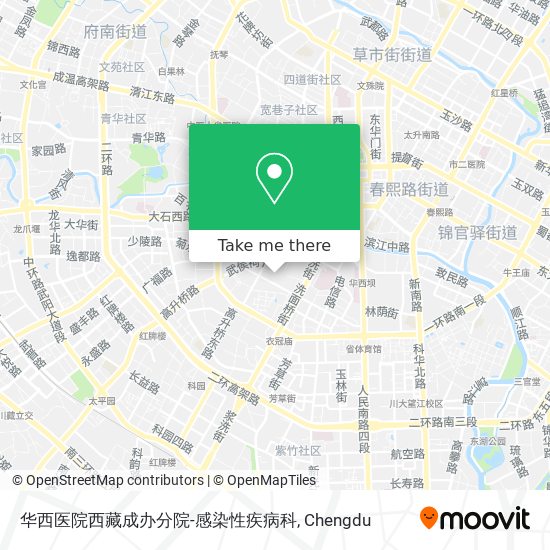 华西医院西藏成办分院-感染性疾病科 map