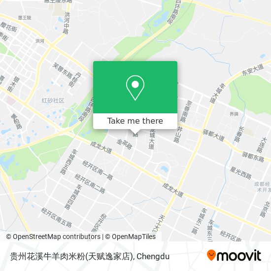 贵州花溪牛羊肉米粉(天赋逸家店) map