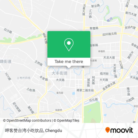 呷客赞台湾小吃饮品 map