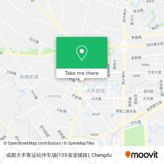 成都大丰客运站停车场(105省道辅路) map