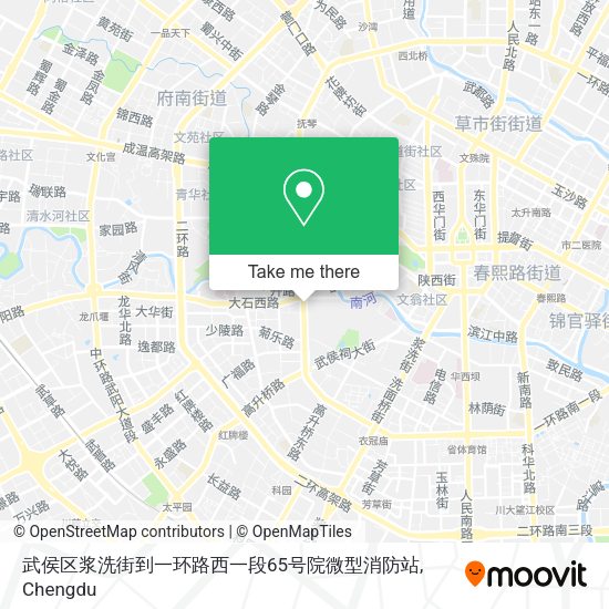 武侯区浆洗街到一环路西一段65号院微型消防站 map