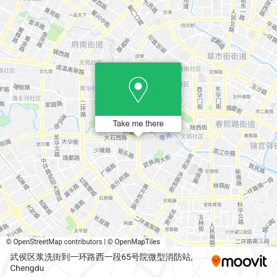 武侯区浆洗街到一环路西一段65号院微型消防站 map
